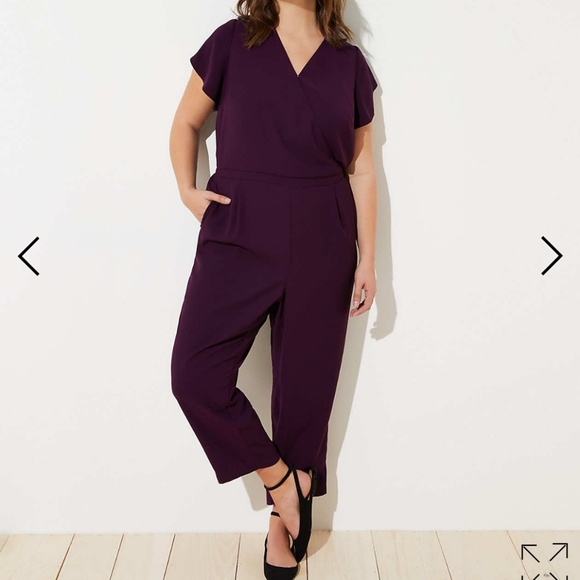 LOFT Pants - Loft Womens Plus Faux Wrap Front Jumpsuit NWT